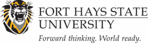 A logo of Fort Hays State University for our ranking of the top colleges for online master's degrees.