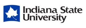 A logo of Indiana State University for our ranking of the top colleges for online master's degrees.