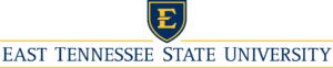 A logo of East Tennessee State University for our ranking of the top PhD in sports management online.