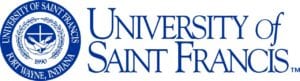 A logo of University of Saint Francis for our ranking of the most affordable online master's in sustainability. 