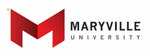 A logo of Maryville University for our ranking of the top online colleges for military.