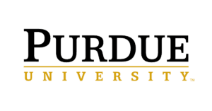 A logo of Purdue University for our ranking of the most affordable farm and ranch management degrees.