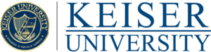 A logo of Keiser University for our ranking of the top online colleges in Florida.