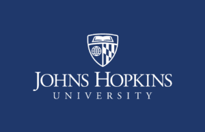 A logo of Johns Hopkins University for our ranking of the most affordable online master's in sustainability. 