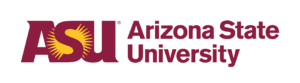 A logo of Arizona State University for our ranking of the top online colleges for military.