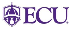 A logo of East Carolina University for our ranking of the most affordable bachelors of construction management.