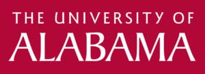 A logo of University of Alabama for our ranking of the most affordable masters of aerospace engineering degrees.