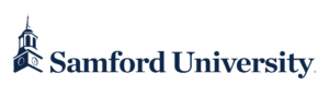 A logo of Samford University for our ranking of the most affordable online master's in sustainability. 