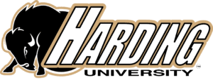 A logo of Harding University for our ranking of the top online colleges for military.