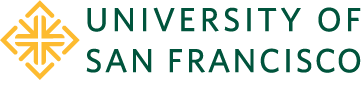 A logo of the University of San Francisco for our ranking of the top 25 online universities in California