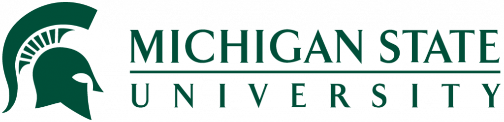 A logo of Michigan State University for our ranking of the largest online nonprofit colleges