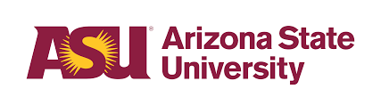 A logo of Arizona State University for our ranking of the top online veterinary and zoology programs.
