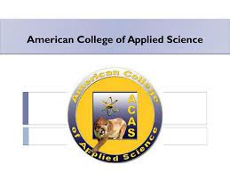 A logo of American College of Applied Science for our ranking of the top online veterinary and zoology programs.