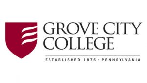 A logo of Grove City College for our ranking of the top 10 most affordable Christian colleges for nursing.