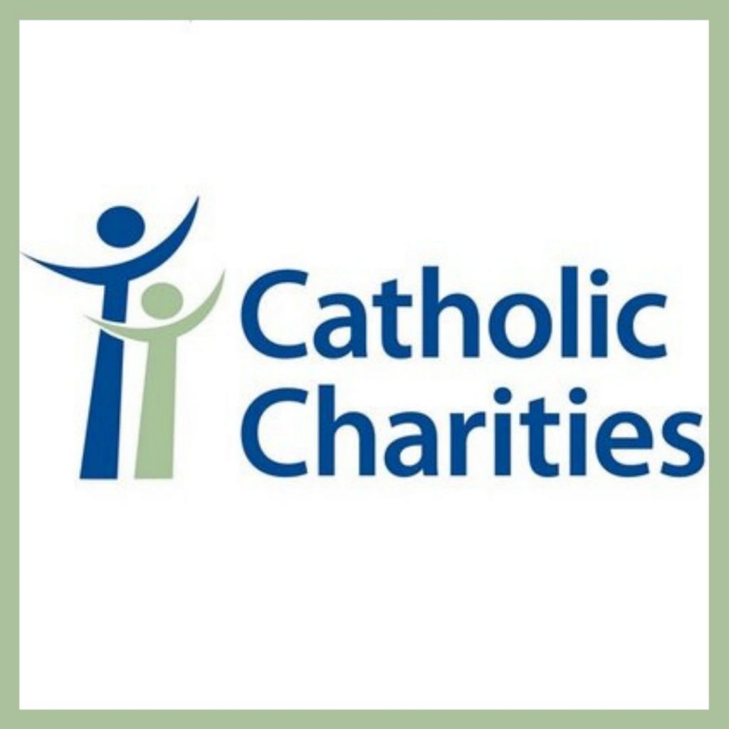 A logo for Catholic Charities for our article on the most profitable non profits