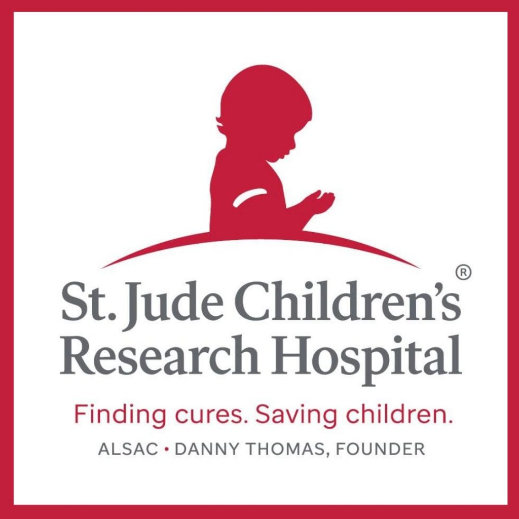 A logo for St. Jude’s Children’s Research Hospital for our article on the most profitable non profit organizations