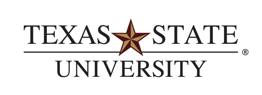 A logo of Texas State University for our ranking of the largest online nonprofit colleges